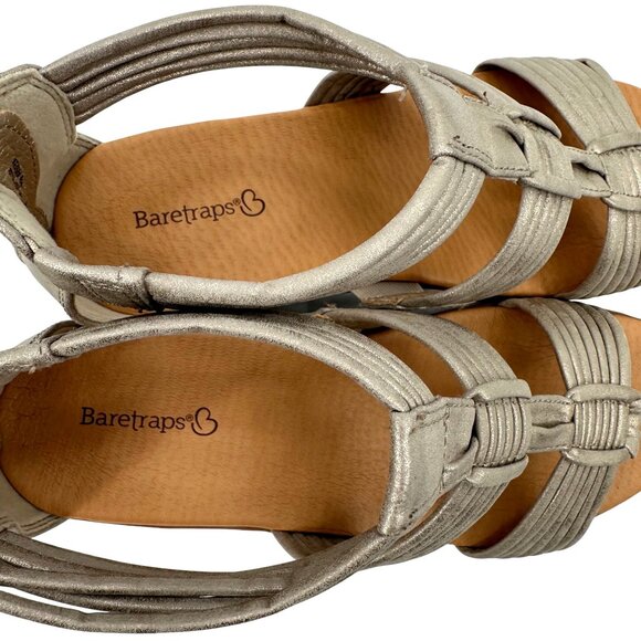Baretraps Womens Keisha Taupe Back Zippe Design Strappy Sandals Size 9M - Picture 6 of 12